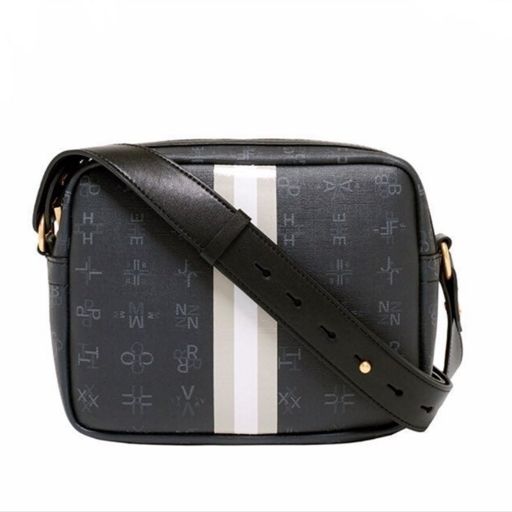 India Hicks Black and White Crossbody Bag